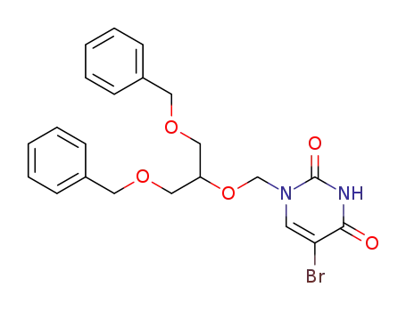 2,4(1H,3H)-Pyrimidinedione,
5-bromo-1-[[2-(phenylmethoxy)-1-[(phenylmethoxy)methyl]ethoxy]methyl]
-