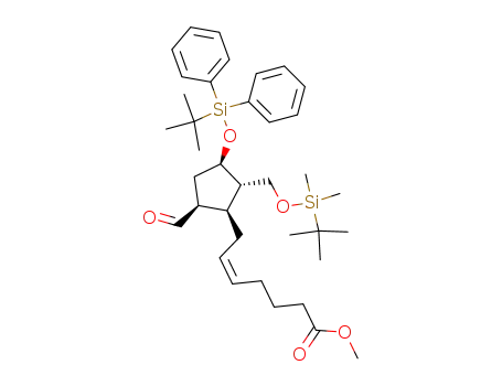 Methyl (Z)-<(1R,2S,3R,5S)-2-tert-Butyldimethylsilyloxymethyl-3-tert-butyldiphenylsilyloxy-5-formylcyclopentyl>hept-5-enoate