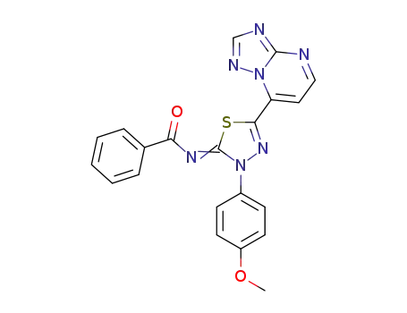 5-[2-benzoylimino-3-(4-methoxyphenyl)-1,3,4-thiadiazol-5-yl]-[1,2,4]triazolo[1,5-a]pyrimidine