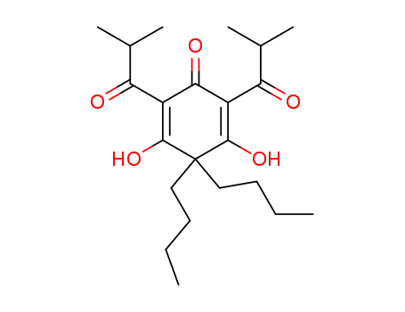 2,5-Cyclohexadien-1-one,
4,4-dibutyl-3,5-dihydroxy-2,6-bis(2-methyl-1-oxopropyl)-