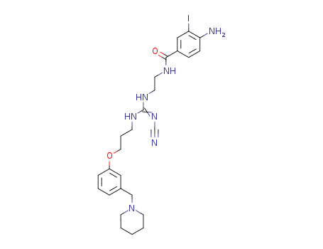 Benzamide,4-amino-N-[2-[[(cyanoamino)[[3-[3-(1-piperidinylmethyl)phenoxy]propyl]imino]methyl]amino]ethyl]-3-iodo-