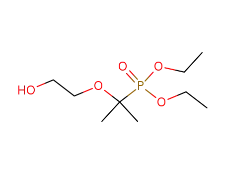 Molecular Structure of 142613-35-2 (Phosphonic acid, [1-(2-hydroxyethoxy)-1-methylethyl]-, diethyl ester)