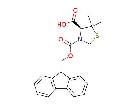 Molecular Structure of 753030-79-4 (FMOC-(R)-5,5-DIMETHYLTHIAZOLIDINE-4-CARBOXYLIC ACID)