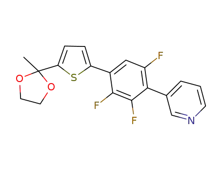 3-{2,3,6-trifluoro-4-[5-(2-methyl-[1,3]dioxolan-2-yl)thiophen-2-yl]phenyl}pyridine