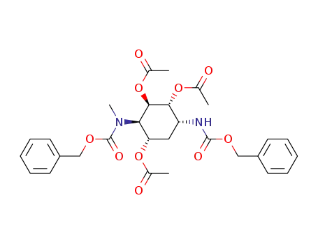 D,L-(1r,2c,4c,5t,6t)-1,4,6-tri-O-acetyl-2,5-bis(benzyloxycarbonylamino)-5-N-methyl-1,4,6-cyclohexanetriol
