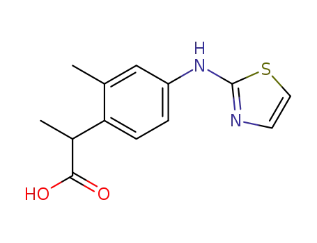 2-[2-methyl-4-(N-thiazol-2ylamino)phenyl]propionic acid