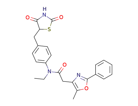 N-[4-(2,4-Dioxo-thiazolidin-5-ylmethyl)-phenyl]-N-ethyl-2-(5-methyl-2-phenyl-oxazol-4-yl)-acetamide