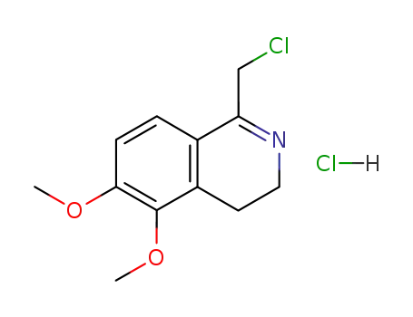 Molecular Structure of 65713-31-7 (Isoquinoline, 1-(chloromethyl)-3,4-dihydro-5,6-dimethoxy-,
hydrochloride)