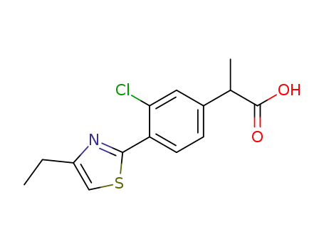 3-클로로-α-메틸-4-(4-에틸-2-티아졸릴)벤젠아세트산