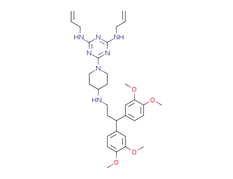 N,N'-Diallyl-6-{4-[3,3-bis-(3,4-dimethoxy-phenyl)-propylamino]-piperidin-1-yl}-[1,3,5]triazine-2,4-diamine