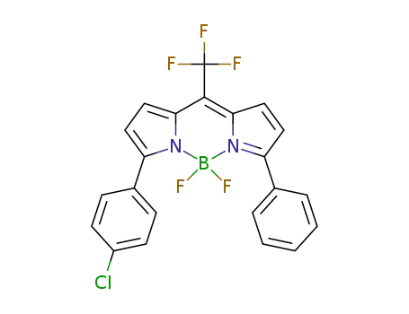 4,4-difluoro-3-(4-chlorophenyl)-5-phenyl-8-trifluoromethyl-4-bora-3a,4a-diaza-s-indacene