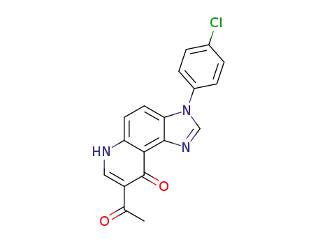 9H-Imidazo[4,5-f]quinolin-9-one,
8-acetyl-3-(4-chlorophenyl)-3,6-dihydro-