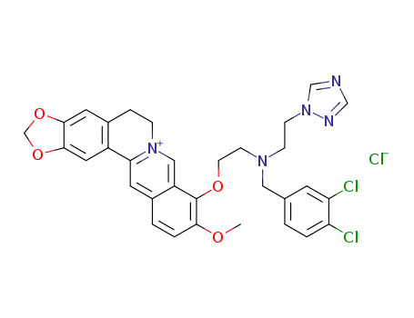 C<sub>32</sub>H<sub>30</sub>Cl<sub>2</sub>N<sub>5</sub>O<sub>4</sub><sup>(1+)</sup>*Cl<sup>(1-)</sup>