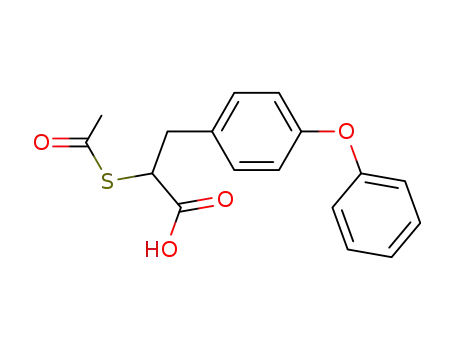 Molecular Structure of 105769-23-1 (Benzenepropanoic acid, a-(acetylthio)-4-phenoxy-)