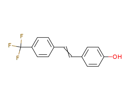 Molecular Structure of 146090-89-3 (Phenol, 4-[2-[4-(trifluoromethyl)phenyl]ethenyl]-, (E)-)