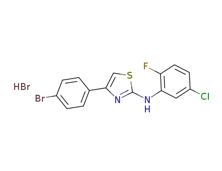 Molecular Structure of 1449223-29-3 (C<sub>15</sub>H<sub>9</sub>BrClFN<sub>2</sub>S*BrH)