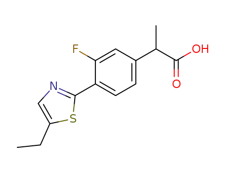 3-Fluoro-alpha-methyl-4-(5-ethyl-2-thiazolyl)benzeneacetic acid