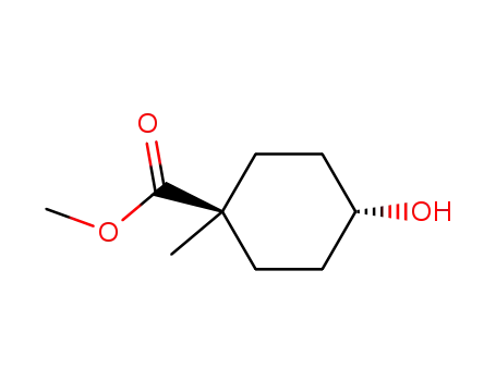 Molecular Structure of 87787-02-8 (Cyclohexanecarboxylic acid, 4-hydroxy-1-methyl-, methyl ester, trans-)