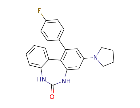 1-(4-fluorophenyl)-3-(pyrrolidin-1-yl)-5H-dibenzo[d,f][1,3]diazepin-6(7H)-one