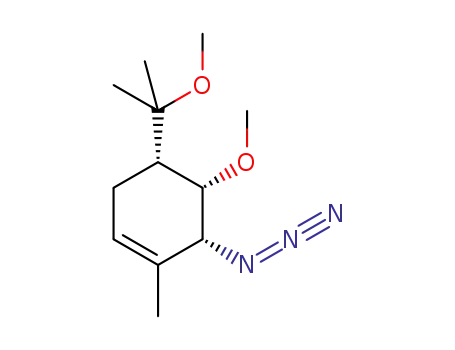 Molecular Structure of 1416505-55-9 ((4S,5S,6R)-6-azido-5-methoxy-4-(2-methoxypropan-2-yl)-1-methylcyclohex-1-ene)