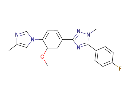 5-(4-fluorophenyl)-3-[3-methoxy-4-(4-methyl-1H-imidazol-1-yl)phenyl]-1-methyl-1H-1,2,4-triazole