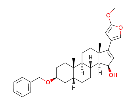 (3S,5R,8R,9S,10S,13S,14S,15R)-3-Benzyloxy-17-(5-methoxy-furan-3-yl)-10,13-dimethyl-2,3,4,5,6,7,8,9,10,11,12,13,14,15-tetradecahydro-1H-cyclopenta[a]phenanthren-15-ol