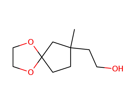 Molecular Structure of 49664-68-8 (1,4-Dioxaspiro[4.4]nonane-7-ethanol, 7-methyl-)