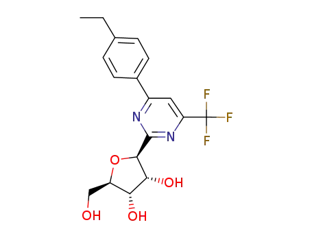 2-(β-D-ribofuranosyl)-4-(4-ethylphenyl)-6-(trifluoromethyl)pyrimidine