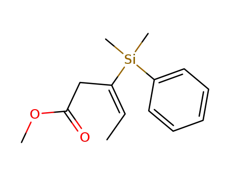 3-Pentenoic acid, 3-(dimethylphenylsilyl)-, methyl ester, (E)-