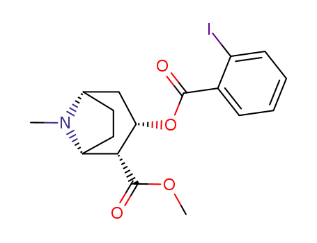 3-<(2-iodobenzoyl)oxy>-8-methyl-<1R-(exo,exo)>-8-azabicyclo<3.2.1>octane-2-carboxylic acid methyl ester