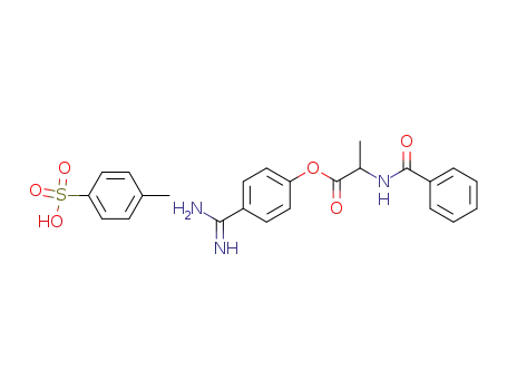 N-benzoyl-DL-alanine p-amidinophenyl ester p-toluenesulfonate