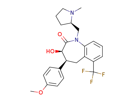 (3R,4S)-3-Hydroxy-4-(4-methoxy-phenyl)-1-((R)-1-methyl-pyrrolidin-2-ylmethyl)-6-trifluoromethyl-1,3,4,5-tetrahydro-benzo[b]azepin-2-one