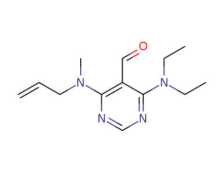 Molecular Structure of 1607483-81-7 (4-(allyl(methyl)amino)-6-(diethylamino)pyrimidine-5-carbaldehyde)