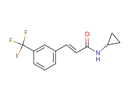 Molecular Structure of 64379-94-8 ((2E)-N-cyclopropyl-3-[3-(trifluoromethyl)phenyl]prop-2-enamide)