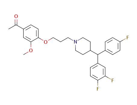 1-[4-[3-[4-[(3,4-difluorophenyl)(4-fluorophenyl)methyl]-1-piperidinyl]propoxy]-3-methoxyphenyl]ethanone