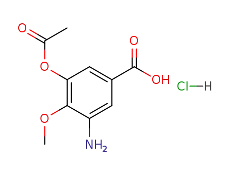 3-Acetoxy-5-amino-4-methoxy-benzoic acid; hydrochloride