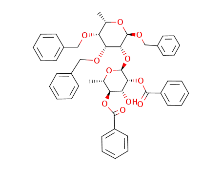 benzyl 3,4-di-O-benzyl-6-deoxy-2-O-(2,4-di-O-benzoyl-α-L-rhamnopyranosyl)-α-L-talopyranoside