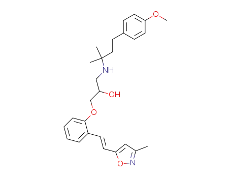 1-[3-(4-Methoxy-phenyl)-1,1-dimethyl-propylamino]-3-{2-[(E)-2-(3-methyl-isoxazol-5-yl)-vinyl]-phenoxy}-propan-2-ol