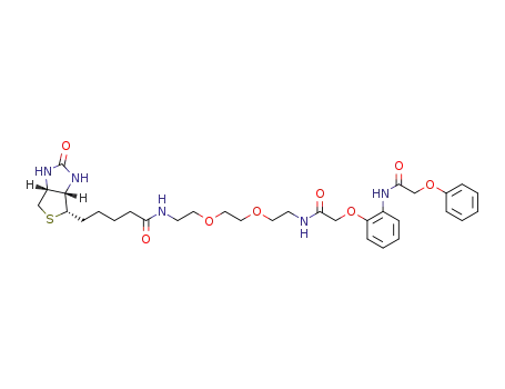 5-[(3aS,4S,6aR)-2-oxohexahydro-1H-thieno[3,4-d]imidazol-4-yl]-N-{2-[2-(2-{2-[2-(2-phenoxyacetamido)phenoxy]acetamido}ethoxy)ethoxy]ethyl}pentanamide