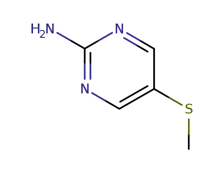 Molecular Structure of 7367-94-4 (2-Pyrimidinamine, 5-(methylthio)- (9CI))