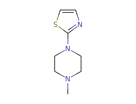 Molecular Structure of 187533-52-4 (Piperazine, 1-methyl-4-(2-thiazolyl)- (9CI))