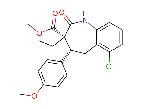 (3S,4R)-6-Chloro-3-ethyl-4-(4-methoxy-phenyl)-2-oxo-2,3,4,5-tetrahydro-1H-benzo[b]azepine-3-carboxylic acid methyl ester