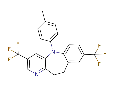 Molecular Structure of 1512812-07-5 (5-(p-tolyl)-3,8-bis(trifluoromethyl)-10,11-dihydro-5H-benzo[b]pyrido[2,3-f]azepine)