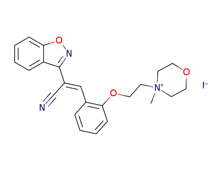 4-{2-[2-((Z)-2-Benzo[d]isoxazol-3-yl-2-cyano-vinyl)-phenoxy]-ethyl}-4-methyl-morpholin-4-ium; iodide