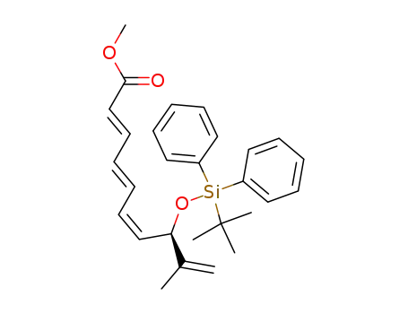 (2E,4E,6Z)-(R)-8-(tert-Butyl-diphenyl-silanyloxy)-9-methyl-deca-2,4,6,9-tetraenoic acid methyl ester