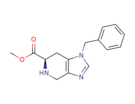 Molecular Structure of 114995-10-7 ((R)-1-Benzyl-4,5,6,7-tetrahydro-1H-imidazo[4,5-c]pyridine-6-carboxylic acid methyl ester)