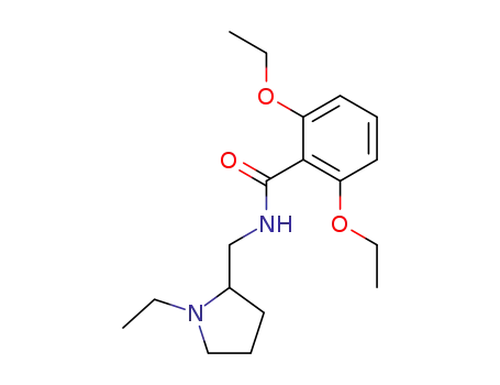 Molecular Structure of 82935-45-3 (2,6-Diethoxy-N-(1-ethyl-pyrrolidin-2-ylmethyl)-benzamide)