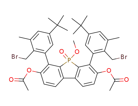 meso-4,6-Bis(2-bromomethyl-3-methyl-5-tert-butylphenyl)-5-methoxy-5-oxo-5H-5λ<sup>5</sup>-phosphole-3,7-diyl diacetate