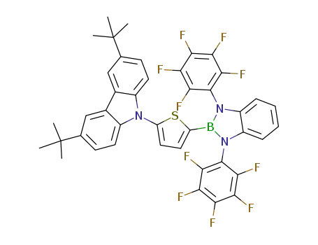 2[2-(3,6-di-tert-butylcarbazolyl)thien-2-yl]-1,3-bis(pentafluorophenyl)-1,3,2-benzodiazaborole