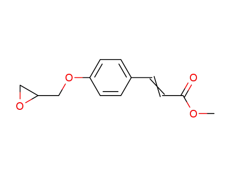 Molecular Structure of 17481-12-8 (2-Propenoic acid, 3-[4-(oxiranylmethoxy)phenyl]-, methyl ester)